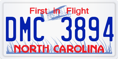 NC license plate DMC3894