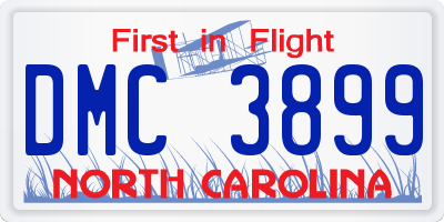 NC license plate DMC3899