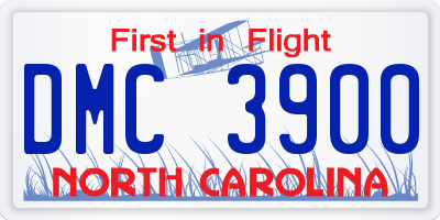 NC license plate DMC3900