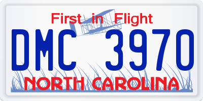 NC license plate DMC3970