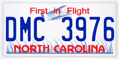 NC license plate DMC3976