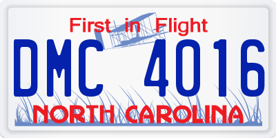 NC license plate DMC4016