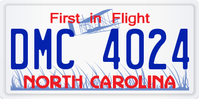NC license plate DMC4024