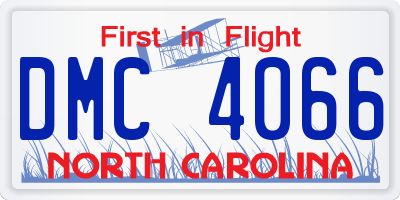 NC license plate DMC4066