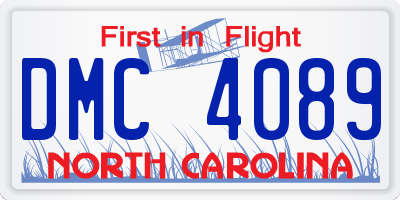 NC license plate DMC4089