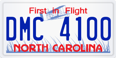 NC license plate DMC4100