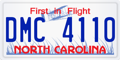 NC license plate DMC4110