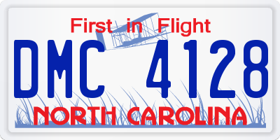 NC license plate DMC4128
