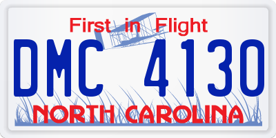 NC license plate DMC4130