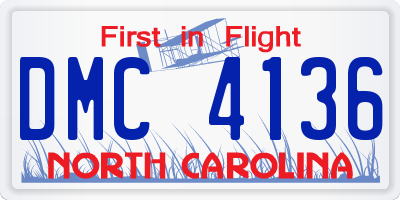 NC license plate DMC4136