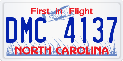 NC license plate DMC4137