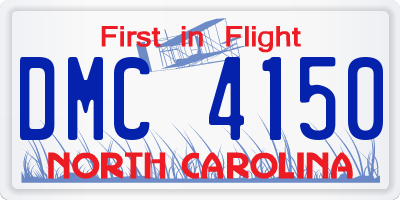 NC license plate DMC4150