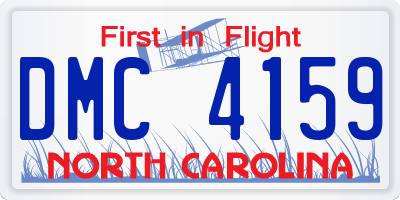 NC license plate DMC4159