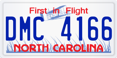 NC license plate DMC4166