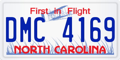 NC license plate DMC4169