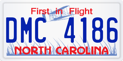 NC license plate DMC4186