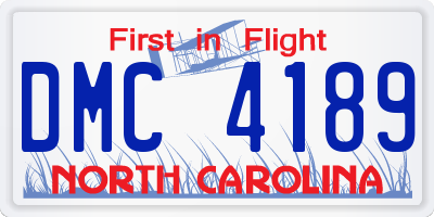 NC license plate DMC4189