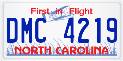 NC license plate DMC4219