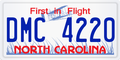 NC license plate DMC4220