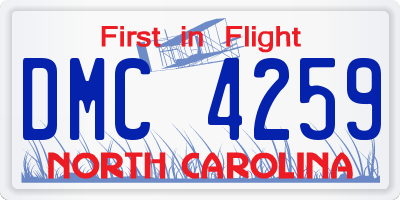 NC license plate DMC4259
