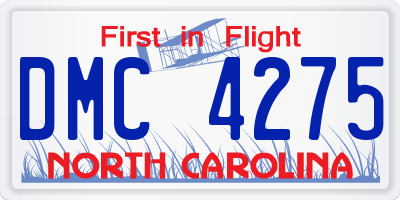 NC license plate DMC4275