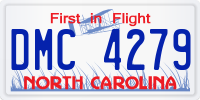NC license plate DMC4279