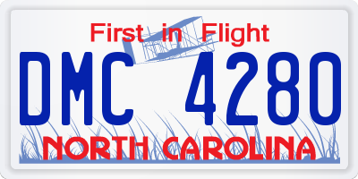 NC license plate DMC4280