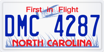 NC license plate DMC4287