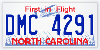 NC license plate DMC4291