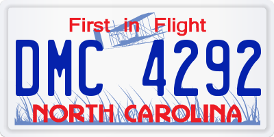 NC license plate DMC4292