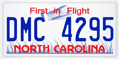 NC license plate DMC4295
