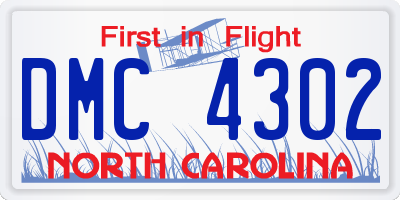 NC license plate DMC4302
