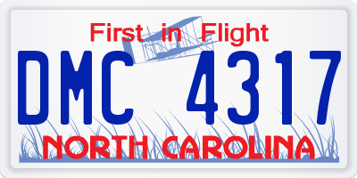 NC license plate DMC4317