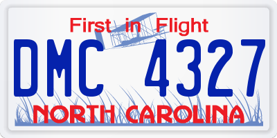 NC license plate DMC4327