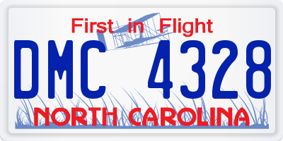 NC license plate DMC4328