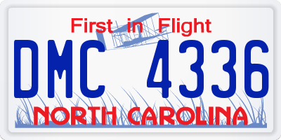 NC license plate DMC4336