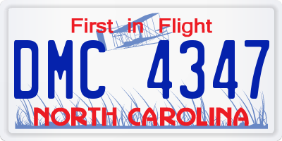 NC license plate DMC4347