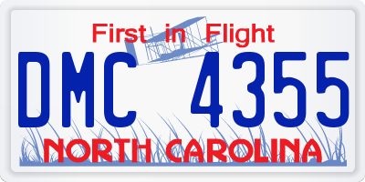 NC license plate DMC4355
