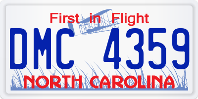 NC license plate DMC4359
