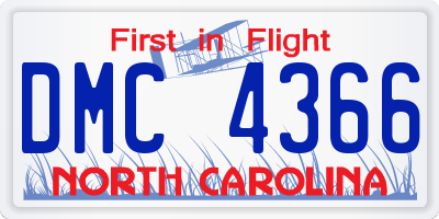 NC license plate DMC4366