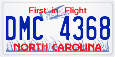 NC license plate DMC4368