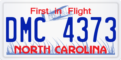 NC license plate DMC4373
