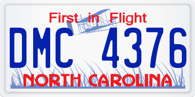 NC license plate DMC4376