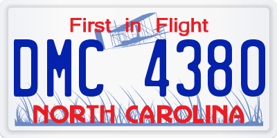 NC license plate DMC4380