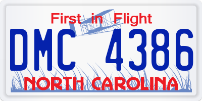 NC license plate DMC4386