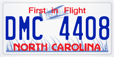 NC license plate DMC4408