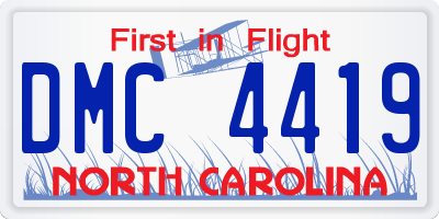 NC license plate DMC4419