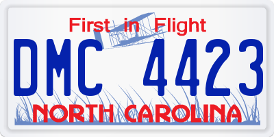 NC license plate DMC4423
