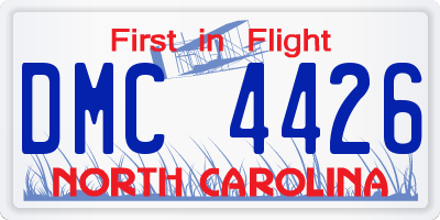 NC license plate DMC4426