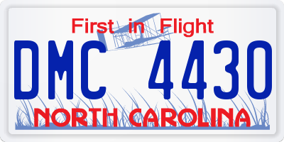 NC license plate DMC4430